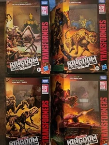 Transformers WFC Kingdom Deluxe Wave 1 Set Of 4 Blackarachnia Cheetor++ IN HAND - Picture 1 of 9