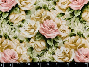 Fat Quarter 18”x21” Rose Flower Floral Spring Easter Wedding Pink FABRIC COTTON - Picture 1 of 1