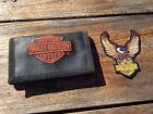 HARLEY-DAVIDSON MENS WALLET, SCARF AND SEW ON PATCH MINT LICENSED PRODUCT