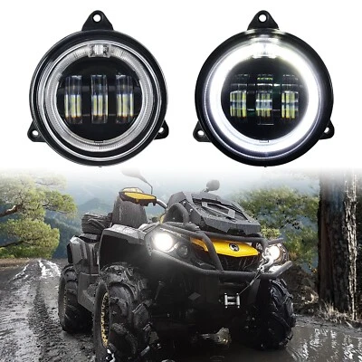 Low Beam Headlights with Halo Ring DRL For Can-Am Outlander 2012-2022 #710006177 - Image 1 of 4