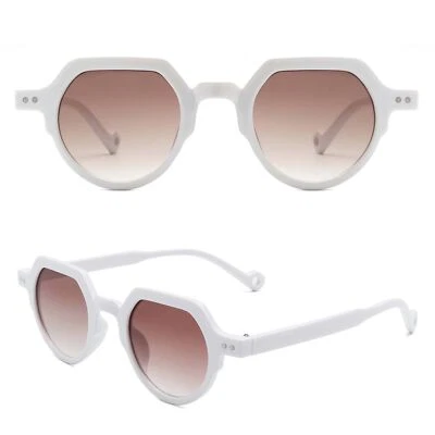 Винтажные мужские женские коричневые тонированные круглые солнцезащитные очки Vibe вечные ретро модные - Изображение 1 из 3