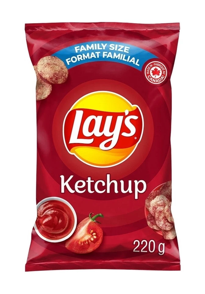 Bag Of Lays Lay's Ketchup Potato Chips Size 220g / 7.75 oz - Image 1 of 1