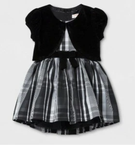 Girls Toddler Sleeveless A Line Dress w/S/S Cover Up Cat & Jack Size 4T (3133) - Picture 1 of 3