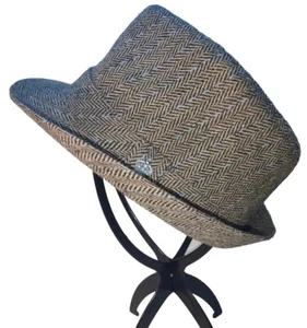 Christy Crown Series Fedora Hat Wool Blend British 1773 Blue Brown Tan Medium . - Picture 1 of 11