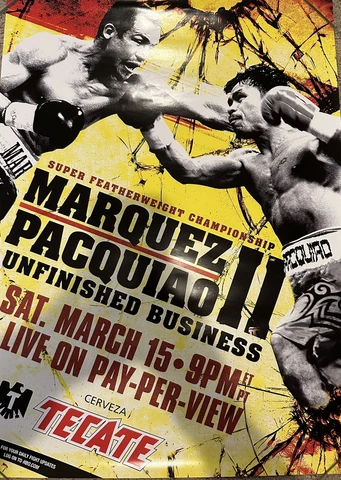 Manny Pac-Man Pacquiao vs. Juan Manuel Marquez II Tecate Boxing Fight Poster Cover