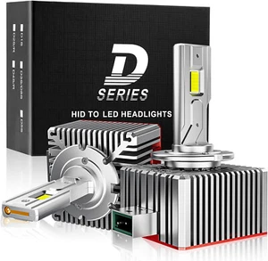 (2pcs) Pair D3S D3R LED Headlight Bulbs 6500K Cool White High/Low Beam 24000LM - Picture 1 of 8