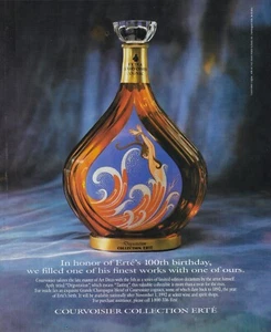 Botella de arte colección ERTE Courvoisier 1992 anuncio impreso - Imagen 1 de 1