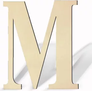 17 Inch Unfinished Wood Letter for Wall Decor, Paintable Thick Wooden Letter for - Picture 1 of 8