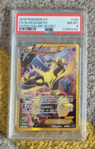 PSA 8 MINT Alakazam EX Fates Collide Secret Full Art Holo Pokemon Card #125/124 - Picture 1 of 1