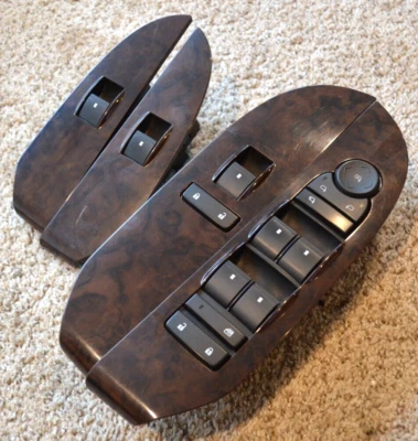 2007 2008 CADILLAC ESCALADE MASTER POWER WINDOW SWITCH DRIVER PASSENGER SET OEM Foto 1 de 4