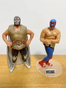 Mil Mascaras and Dos Caras Wrestling Figures Set of 2 Action Dolls - Picture 1 of 2