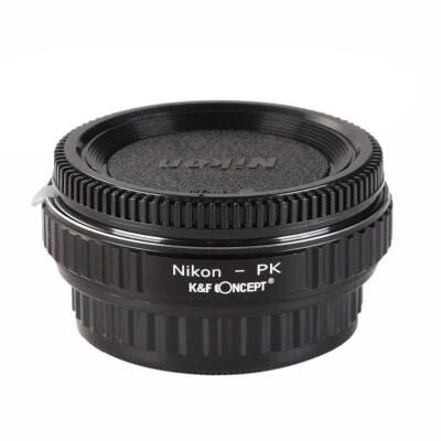 K&F Concept Adapter for Nikon F Mount Lens to Pentax K PK Camera with Glass K20D - Image 1 of 4