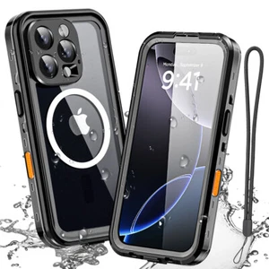 For iPhone 16 Pro Max/16 Plus MagSafe Magnetic Waterproof Case Shockproof Cover - Picture 1 of 17