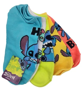 5 Pair Disney Lilo & Stitch No Show Socks, Women's Shoe Size 4-10, L3 M - Picture 1 of 6