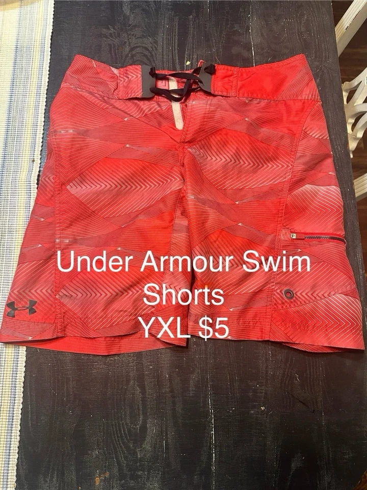 Under Armour Youth Swim shorts YXL Red Board Shorts - Image 1 of 2