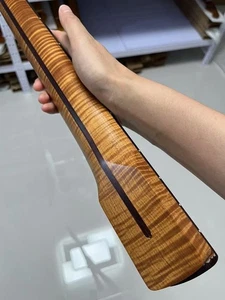 AAAA Satin Rosewood 22Frets Roasted Flame Maple Electric guitar neck 12in Radius - Picture 1 of 8