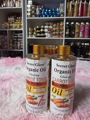 Aceite reparador corporal iluminador tónico de zanahoria orgánico Secret Glow 300 ml Foto 1 de 4