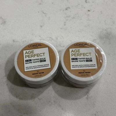 L'OREAL Age Perfect 4 in 1 Tinted Balm #10 Medium Infused Lot Of 2 - Image 1 of 2