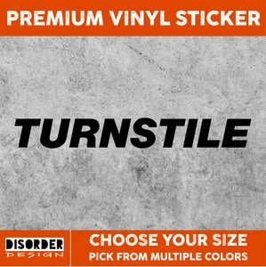TURNSTILE [VINYL STICKER]-for Car/Truck WINDOW-LAPTOP-FOLDER-YOU PICK COLOR/SIZE - Bild 1 von 6