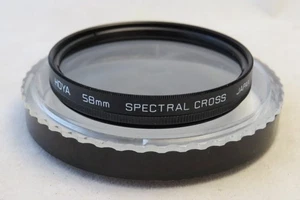 58mm Hoya "SPECTRAL CROSS" Filter - Very Rare - Vintage - Lovely Piece Of Glass - Picture 1 of 1