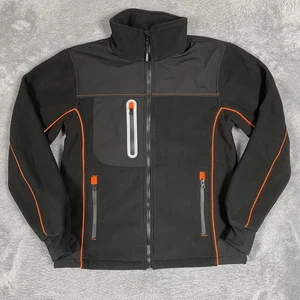RefrigiWear Jacket Mens Medium* Black Orange Full Zip Fleece Lined Workwear - Picture 1 of 10