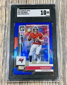 2022 Donruss Optic Tom Brady BLUE SP / 179 SGC 10 GEM MT #183 Tampa Tom🏝️ - Picture 1 of 3