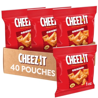 Galletas de queso, galletas para bocadillos horneados, bocadillos para almuerzo, originales (40 paquetes) Foto 1 de 4