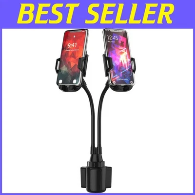 360° Rotatable Car Phone Mount for Cup Holders - Universal Dual Device Holder - Image 1 of 4