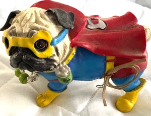 Collectable Pugnancious Pug Westland Giftware Super Action Hero Pug Dog RARE - Picture 1 of 10