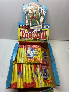 1989 Topps Football Wax Box NFL Bubble Gum Sealed Packs (ONLY 24 PACKS) - Picture 1 of 6