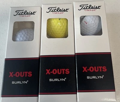 Мячи для гольфа Titleist X-OUTS, набор из 8 мячей ~ Surlyn ~ сделано в США - Изображение 1 из 3