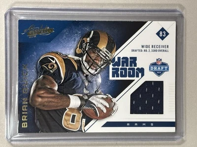 2012 Absolute War Room Materials Brian Quick #7 Rams Rookie Memorabilia Insert - Image 1 of 2