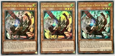 3 x DUDE-EN001 Ghost Ogre & Snow Rabbit - Ultra Rare 1st Edition Near Mint - Image 1 of 3