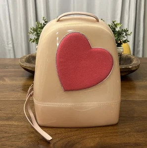 Furla Pink Candy Jelly Mini Rucksack Crossbody wandelbar PVC Tasche Y2K Herz - Bild 1 von 9