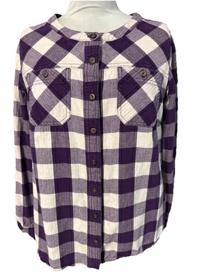 Túnica Swingin Duluth Trading Free para mujer Camisa con botones Franela a cuadros Talla M Foto 1 de 4