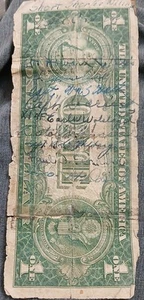 OWN WW2 History! 1935 $1 Bill “Short Snorter” USA￼ Military Soldier’s Signatures - Picture 1 of 6