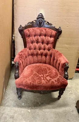 JOHN JELLIFF WALNUT ARMCHAIR - Image 1 of 4