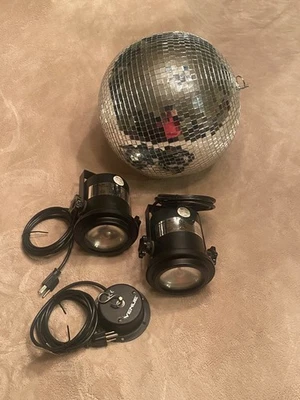 Venue Professional 12 Inch Disco Ball, Motor, and 2 Light Kit - Image 1 of 4