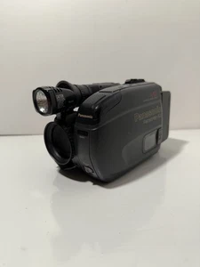 Panasonic Palmcorder VHS-C Camcorder PV-IQ304 W/ Light Adaptor Tested Works - Picture 1 of 9