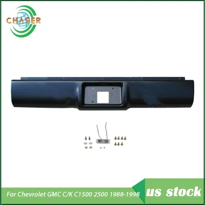 Rear Bumper Roll Pan For Chevrolet GMC C/K C1500 2500 1988-1998 w/ Light Steel Foto 1 de 4