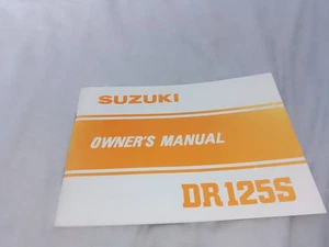 SUZUKI DR125s 1982 OWNERS MANUAL MOTORCYCLE OWNER'S BOOKLET JAPAN - Picture 1 of 3