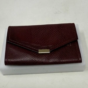 Rolfs Keychain Caddy Case Trifold Press Lock Burgundy Gold Lambskin Vintage - Picture 1 of 8