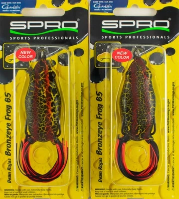 (LOT OF 2) SPRO BRONZEYE FROG 65 5/8OZ SBEF65LAVA LAVA BN2112 - Image 1 of 3
