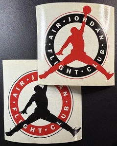 1992 Nike Flight Club Michael Jordan Jumpman Membership Exclusive Stickers x2 A - Picture 1 of 2