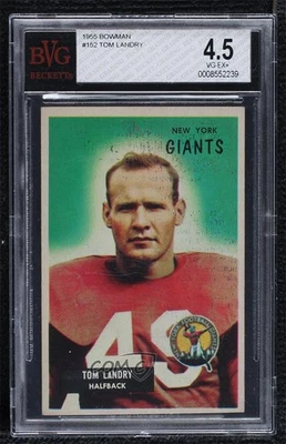 1955 Bowman Tom Landry #152 BVG 4.5 HOF - Image 1 of 2
