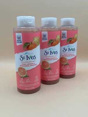 Jabón corporal St. Ives 16 oz cada limonada rosa y naranja mandarina - Paquete de 3 Foto 1 de 4