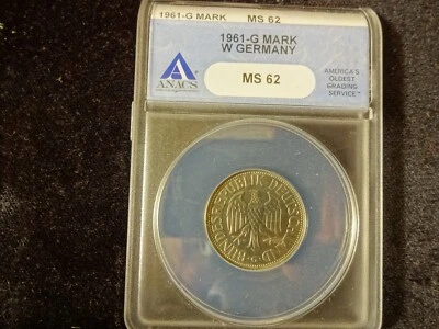 1961-G West Germany 1 Mark MS 62 - Image 1 of 4