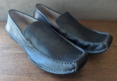 Mocasines sin cordones Franco Fortini, Max, cuero negro, mocasín, talla 9,5 Foto 1 de 4