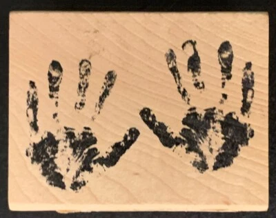 All Night Media Baby Hands Handprints Rubber Stamp Foto 1 de 3