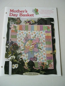 Mother's Day Basket Quilt Pattern Creative Scrap Quilting w/uncut plastic templa - Picture 1 of 2